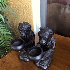 Pair of cute tea light candle holder